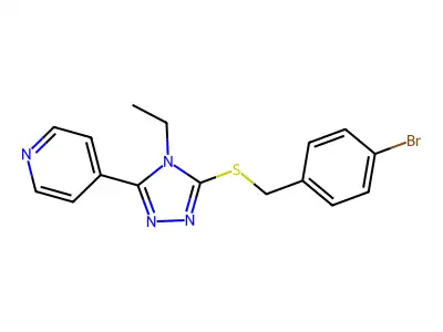 4-Bromobenzyl 4-ethyl-5-(4-pyridinyl)-4H-1,2,4-triazol-3-YL sulfide structure