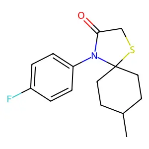 4-(4-Fluorophenyl)-8-methyl-1-thia-4-azaspiro[4.5]decan-3-one structure