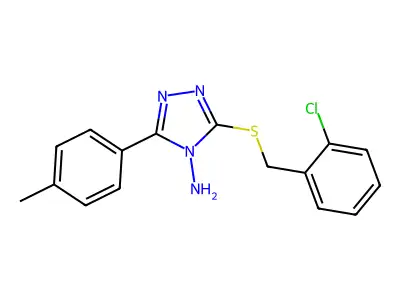 3-[(2-Chlorophenyl)methylthio]-5-(4-methylphenyl)-1,2,4-triazole-4-ylamine structure