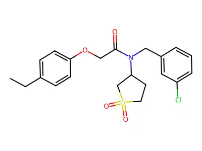 N-(3-chlorobenzyl)-N-(1,1-dioxidotetrahydrothiophen-3-yl)-2-(4-ethylphenoxy)acetamide structure