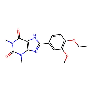 8-(4-ethoxy-3-methoxyphenyl)-1,3-dimethyl-7H-purine-2,6-dione structure