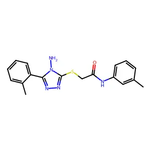 2-{[4-amino-5-(2-methylphenyl)-4H-1,2,4-triazol-3-yl]sulfanyl}-N-(3-methylphenyl)acetamide structure