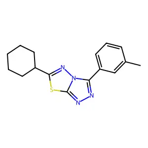 6-Cyclohexyl-3-(3-methylphenyl)-[1,2,4]triazolo[3,4-b][1,3,4]thiadiazole structure