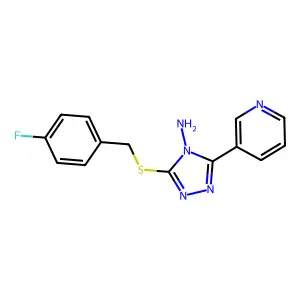 3-((4-Fluorobenzyl)thio)-5-(3-pyridinyl)-4H-1,2,4-triazol-4-amine structure