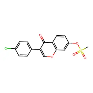 3-(4-chlorophenyl)-4-oxo-4H-chromen-7-yl methanesulfonate structure