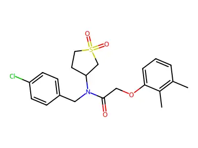 N-(4-chlorobenzyl)-2-(2,3-dimethylphenoxy)-N-(1,1-dioxidotetrahydrothiophen-3-yl)acetamide structure