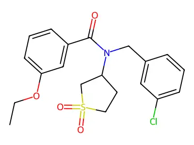 N-(3-chlorobenzyl)-N-(1,1-dioxidotetrahydrothiophen-3-yl)-3-ethoxybenzamide structure