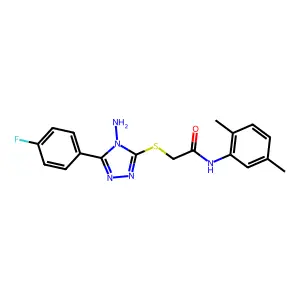 2-{[4-amino-5-(4-fluorophenyl)-4H-1,2,4-triazol-3-yl]sulfanyl}-N-(2,5-dimethylphenyl)acetamide structure