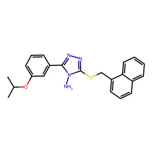 5-[3-(Methylethoxy)phenyl]-3-(naphthylmethylthio)-1,2,4-triazole-4-ylamine structure