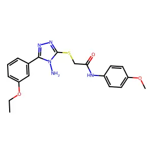 2-{[4-amino-5-(3-ethoxyphenyl)-4H-1,2,4-triazol-3-yl]sulfanyl}-N-(4-methoxyphenyl)acetamide structure
