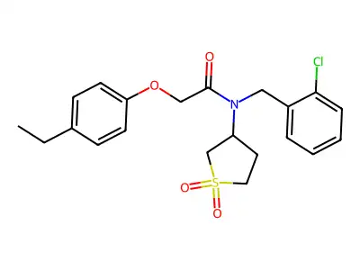 N-(2-chlorobenzyl)-N-(1,1-dioxidotetrahydrothiophen-3-yl)-2-(4-ethylphenoxy)acetamide structure