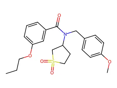 N-(1,1-dioxidotetrahydrothiophen-3-yl)-N-(4-methoxybenzyl)-3-propoxybenzamide structure