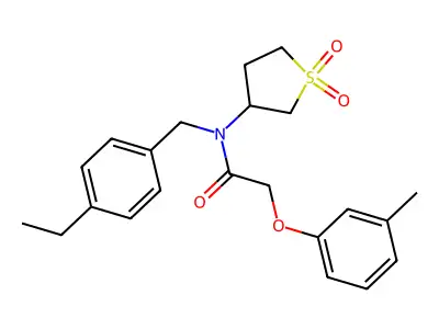 N-(1,1-dioxidotetrahydrothiophen-3-yl)-N-(4-ethylbenzyl)-2-(3-methylphenoxy)acetamide structure