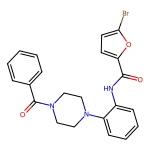 N-[2-(4-benzoylpiperazin-1-yl)phenyl]-5-bromofuran-2-carboxamide structure