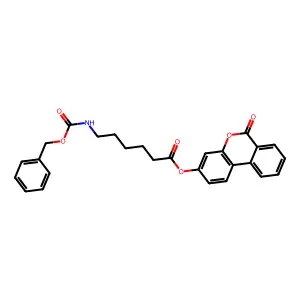 6-oxo-6H-benzo[c]chromen-3-yl 6-{[(benzyloxy)carbonyl]amino}hexanoate structure