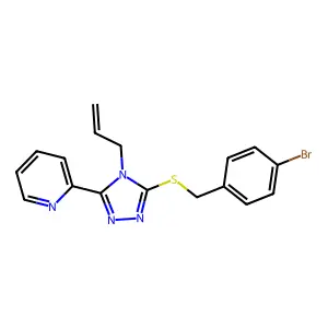 4-Allyl-5-(2-pyridinyl)-4H-1,2,4-triazol-3-YL 4-bromobenzyl sulfide structure