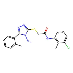 2-{[4-amino-5-(2-methylphenyl)-4H-1,2,4-triazol-3-yl]sulfanyl}-N-(3-chloro-2-methylphenyl)acetamide structure