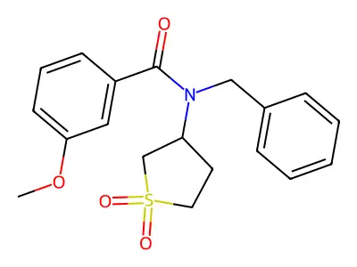 N-benzyl-N-(1,1-dioxidotetrahydrothiophen-3-yl)-3-methoxybenzamide structure