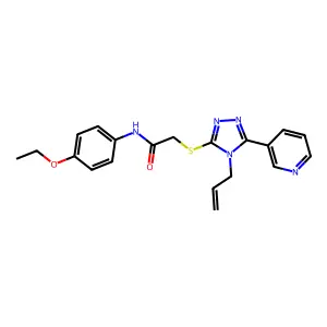 N-(4-ethoxyphenyl)-2-{[4-(prop-2-en-1-yl)-5-(pyridin-3-yl)-4H-1,2,4-triazol-3-yl]sulfanyl}acetamide structure