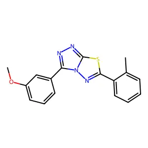 3-(3-Methoxyphenyl)-6-(2-methylphenyl)-[1,2,4]triazolo[3,4-b][1,3,4]thiadiazole structure