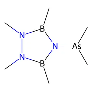 1,2,4,3,5-Triazadiborolidine, 4-(dimethylarsino)-1,2,3,5-tetramethyl- structure