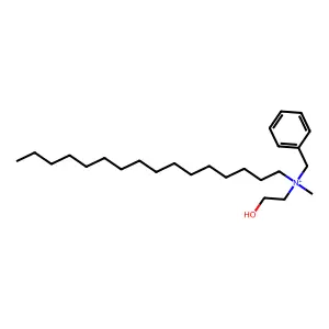 Benzyl-hexadecyl-(2-hydroxyethyl)-methylazanium structure
