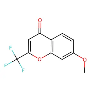 7-methoxy-2-(trifluoromethyl)-4H-chromen-4-one structure