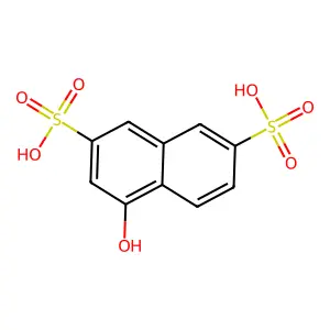 1-萘酚-3,6-二磺酸 structure