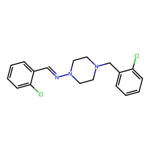 1-(2-Chlorophenyl)-N-{4-[(2-chlorophenyl)methyl]piperazin-1-YL}methanimine structure