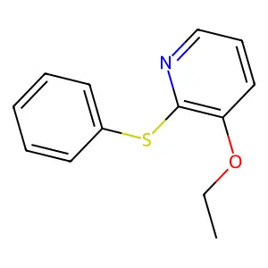 Ethyl 2-(phenylsulfanyl)pyridin-3-yl ether structure