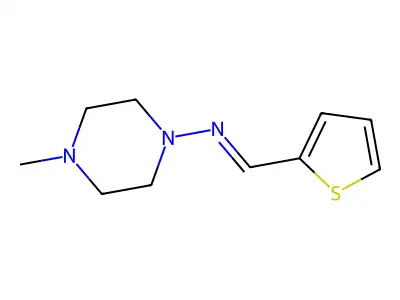 4-methyl-N-[(E)-thiophen-2-ylmethylidene]piperazin-1-amine structure