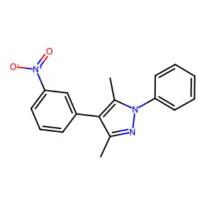 3,5-Dimethyl-4-(3-nitrophenyl)-1-phenylpyrazole structure