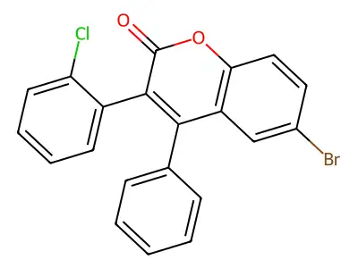6-Bromo-3-(2-chlorophenyl)-4-phenylchromen-2-one structure