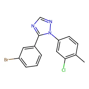5-(3-Bromophenyl)-1-(3-chloro-4-methylphenyl)-1,2,4-triazole structure