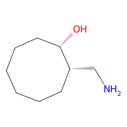 trans-(1S,2S)-2-(aminomethyl)cyclooctan-1-ol structure