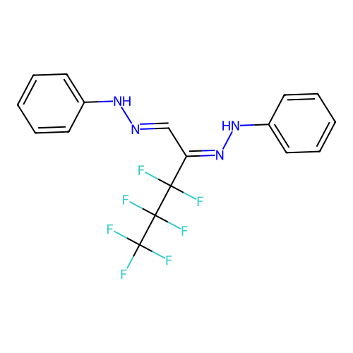 (Perfluoropropyl)-2-(2-phenylhydrazinylidene)ethanal phenylhydrazone structure