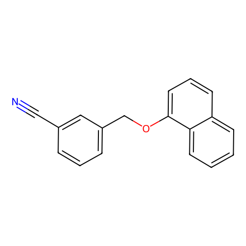 3-[(1-Naphthalenyloxy)methyl]benzonitrile structure