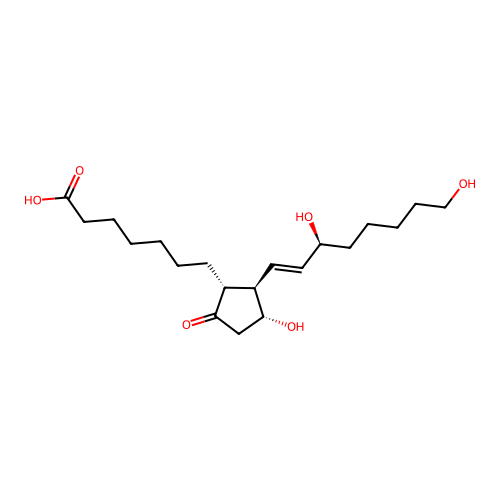 Prost-13-en-1-oic acid, 11,15,20-trihydroxy-9-oxo-, (11alpha,13E,15S)- structure