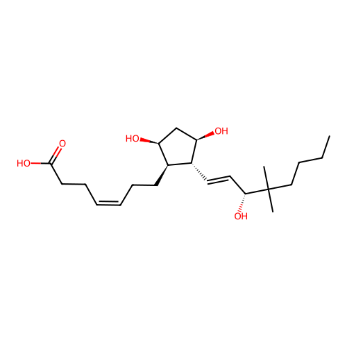 16,16-Dimethyl-delta(4)-prostaglandin F1alpha structure