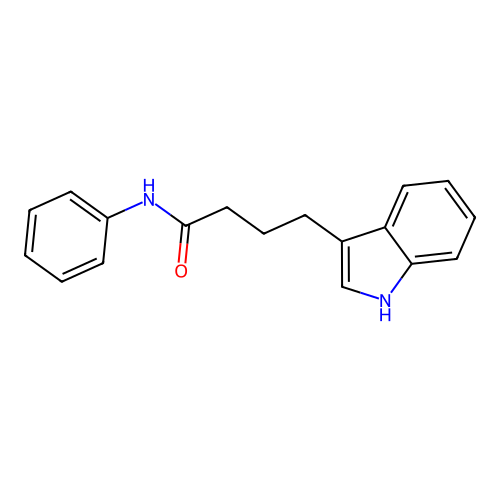 1H-Indole-3-butanamide, N-phenyl- structure