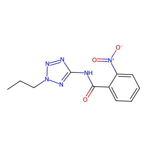 2-nitro-N-(2-propyltetrazol-5-yl)benzamide structure