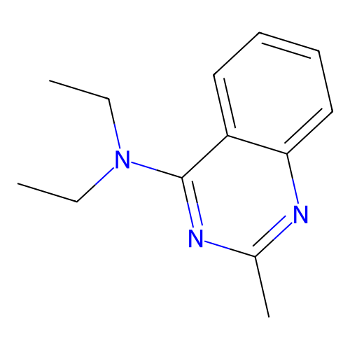 N,N-diethyl-2-methylquinazolin-4-amine structure