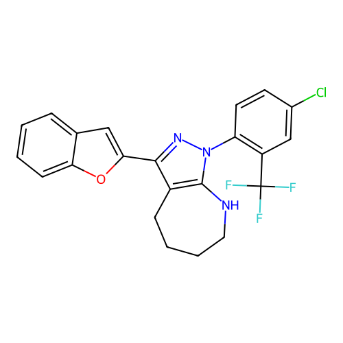 Pyrazolo[3,4-b]azepine,3- -1-[4-chloro-2- phenyl]-1,4,5,6,7,8-hexahydro- structure