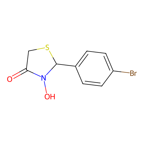 2-(4-Bromophenyl)-3-hydroxy-1,3-thiazolidin-4-one structure