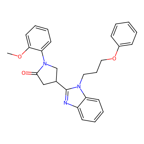 1-(2-Methoxyphenyl)-4-[1-(3-phenoxypropyl)benzimidazol-2-yl]pyrrolidin-2-one structure