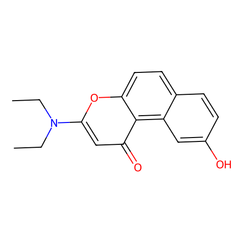1H-Naphtho(2,1-b)pyran-1-one, 3-(diethylamino)-9-hydroxy- structure