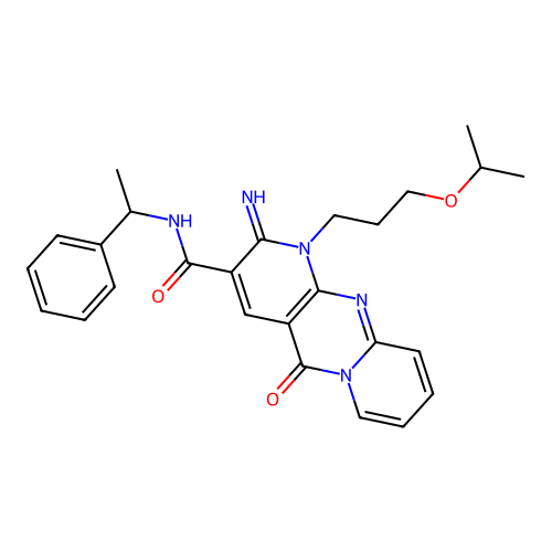 2-IMINO-1-(3-ISOPROPOXYPROPYL)-5-OXO-N-(1-PHENYLETHYL)-1,5-DIHYDRO-2H-DIPYRIDO[1,2-A:2',3'-D]PYRIMIDINE-3-CARBOXAMIDE structure