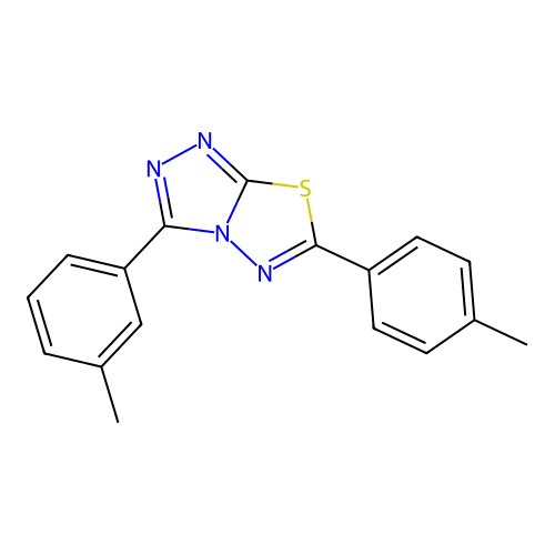 3-(3-Methylphenyl)-6-(4-methylphenyl)[1,2,4]triazolo[3,4-b][1,3,4]thiadiazole structure