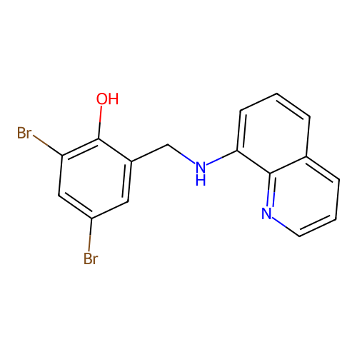2,4-Dibromo-6-[(quinolin-8-ylamino)methyl]phenol structure
