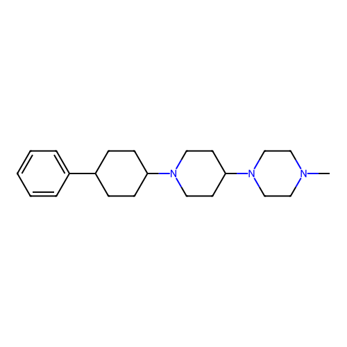 1-Methyl-4-[1-(4-phenylcyclohexyl)piperidin-4-yl]piperazine structure